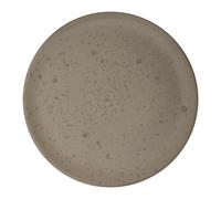 Grey Salad Plate,Stoneware Plate With Speckled Design,Dinnerware Plate With Smooth Texture & Raised Edges