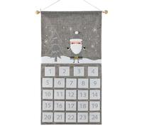 Grey Santa Claus Advent Calendar Reusable DIY Fill Your Own 24 Day Christmas Countdown Seasonal Decoration Advent Calendar 2025