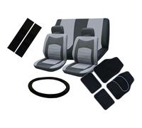 (Grey) Seat Cover Set To Fit Peugeot 208 With Mats And Wheel Glove Option Of Colours
