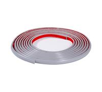 Grey Self-Adhesive PVC Tile Edging Strip Flexible Backsplash Floor Edge Moulding Trim,Vinyl Laminate Beading,Liner for Corner,Peel and Stick Caulk Decorative for Furniture Mirror,Panel,Wall,3 Meters