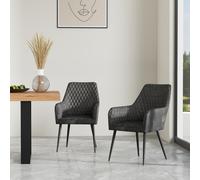 (Grey, Set of 8) ELLA TECHNOLOGY FABRIC DINING CHAIR