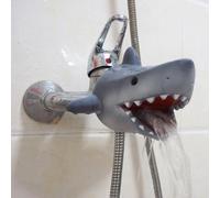 (Grey Shark) Faucet Extender Bath Spout Cover For Baby, Silicone Cartoon Tub Faucet Cover Extension For Hand Washing - Kids Toddler Bathroom Protection Accessories