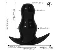 Grey Silicone Anal Expander (XL)