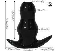 Grey Silicone Anal Expander (XXL)