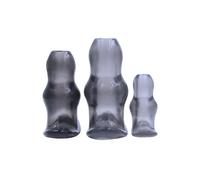 Grey Silicone Anal Expander Kit, Anal Butt Plugs, Sex Toy Anal Beads for Couples, Hollow Anal Expanders for Penetration, Anal Tunnels