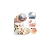 (Grey) Silicone Dog Brush Pet Shampoo Massager Bath Brush