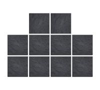 Grey Slate Design Rubber Garden Square Enhance Your Garden with Eco-Friendly Charm Hard Wearing Durable Stepping Stone 30cm x 30cm (10)