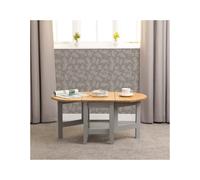 (Grey Slate/Distressed Waxed Pine) Santos Drop Leaf Coffee Tables Waxed Pine