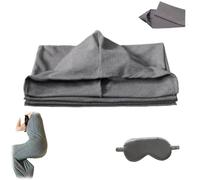 Grey Sleep Pod 360° Wrap Wearable Blanket Soft & Comfortable Movable Sleeping Blanket,Compression Sleep Sack Washable Sensory Sleep Pod for Kids Adults Keep Warm (170 * 40CM)