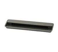 Grey Sliding Door Handle Cabinet Drawer Knob Zinc Alloy Recessed Flush Finger Pull with Screws, Hole Spacing: 128mm