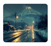 Grey Small Mouse Mat 250x200mm Gaming Mouse Pad Mount Fuji, Non-Slip Rubber Base, Waterproof Surface, Stitched Edges Mousemat, Compatible with Laser and Optical Mice Wear-Resistant Gifts 8-6726