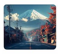 Grey Small Mouse Mat 340x280mm Gaming Mouse Pad Mount Fuji, Non-Slip Rubber Base, Waterproof Surface, Stitched Edges Mousemat, Compatible with Laser and Optical Mice Wear-Resistant Gifts 1-4711