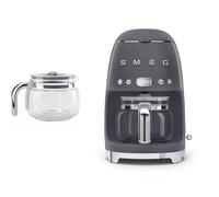 Smeg DCF02 Drip Filter Coffee Machine +DCG01 Glass Carafe Spare Jug Bundle - Grey