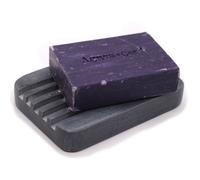 Grey Soapstone Soap Dish 12x8.5cm - Heavey Ridges