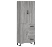 (grey sonoma, 1 door 3 drawers) vidaXL Highboard Sideboard Storage Cabinet Side Cabinet White Engineered Wood