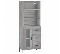(grey sonoma, 1 glass door 3 drawers) vidaXL Highboard Sideboard Storage Cabinet Home Side Cabinet Engineered Wood