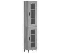 (grey sonoma, 1 glass door) vidaXL Highboard Sideboard Cupboard Side Board Storage Cabinet Engineered Wood