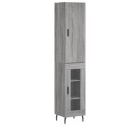 (grey sonoma, 1 glass door) vidaXL Highboard Sideboard Cupboard Side Board Storage Cabinet Engineered Wood