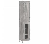 (grey sonoma, 1 glass door) vidaXL Highboard Sideboard Tall Storage Cabinet Side Cabinet Engineered Wood