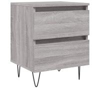 (grey sonoma, 1 pcs) vidaXL Bedside Cabinets Side Table Nightstand 2 pcs Sonoma Oak Engineered Wood