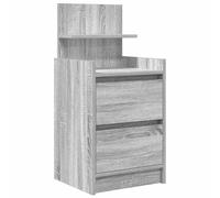 vidaXL Bedside Cabinet with 2 Drawers Grey Sonoma 38x34x80 cm