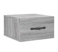 (grey sonoma, 1 pcs) vidaXL Wall-mounted Bedside Cabinet Floating Cabinets Nightstands Smoked Oak