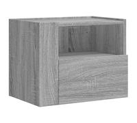 (grey sonoma, 1 pcs) vidaXL Wall-mounted Bedside Cabinets Floating Cabinet Hanging Bed Cabinet