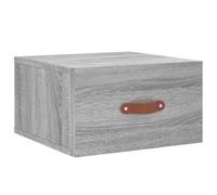 vidaXL Wall-mounted Bedside Cabinet Grey Sonoma 35x35x20 cm