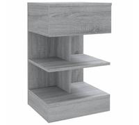 (Grey sonoma, 1) vidaXL 1/2x Bedside Cabinet Engineered Wood Side Table Storage Multi Colours