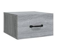 (Grey sonoma, 1) vidaXL 1/2x Wall-mounted Bedside Cabinet Floating Bedside Unit Multi Colours