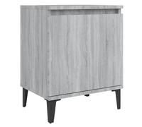 Bed Cabinet with Metal Legs Nightstand Side Table Bedroom Bed Table vidaXL