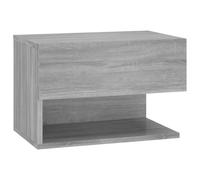 (grey sonoma, 1) vidaXL Wall Bedside Cabinet Floating Nightstand Bedside Unit Hanging Cabinet