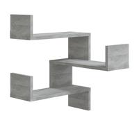 Vidaxl Wall Corner Shelf Grey Sonoma 40X40X50 Cm Engineered Wood