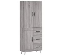 (grey sonoma, 1 wood door 3 drawers) vidaXL Highboard Sideboard Storage Cabinet Home Side Cabinet Engineered Wood