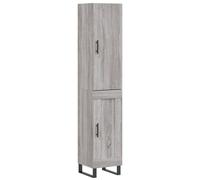 (grey sonoma, 1 wood door) vidaXL Highboard Sideboard Cupboard Side Board Storage Cabinet Engineered Wood