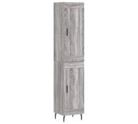 (grey sonoma, 1 wood door) vidaXL Highboard Sideboard Tall Storage Cabinet Side Cabinet Engineered Wood