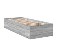(grey sonoma, 100 x 200 cm/ 35 cm) vidaXL Bed Frame Bed Base Sonoma Oak 75x190 cm Small Single Engineered Wood
