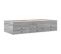 (grey sonoma, 100 x 200 cm) vidaXL Daybed with Drawers Sofa Bed Guest Bed Black 100x200 cm Engineered Wood