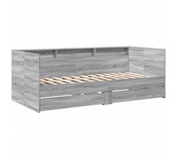 (grey sonoma, 100 x 200 cm) vidaXL Daybed with Drawers Sofa Bed Guest Bed Black 100x200 cm Engineered Wood