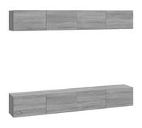 (Grey sonoma, 100 x 30 x 30 cm (W x D x H)) vidaXL 4x Wall TV Cabinets Media Unit Furniture Multi Colours Multi Sizes