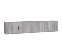 (grey sonoma, 100 x 34.5 x 40 cm/ 2 pcs) vidaXL Wall-mounted TV Cabinets Hanging TV Stand Floating TV Wall Unit 3 pcs