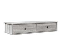 vidaXL Wall Shelf with Drawers Grey Sonoma 100x37.5x19 cm Engineered Wood