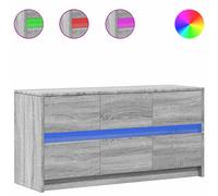 (grey sonoma, 100 x 34 x 50 cm) vidaXL TV Cabinet with LED TV Stand TV Unit Media Unit Engineered Wood