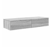(grey sonoma, 100 x 36 x 19 cm) vidaXL Wall Shelf with Drawers Floating Storage Display Shelf Engineered Wood