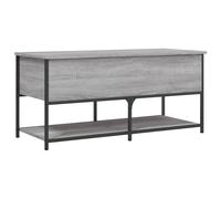 (grey sonoma, 100 x 42.5 x 47 cm) vidaXL Storage Bench Hallway Bench Storage Box Smoked Oak Engineered Wood