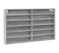 (grey sonoma, 100 x 8.5 x 58 cm) vidaXL Vitrine Cabinet Wall Mounted Cabinet Floating Cabinet Engineered Wood