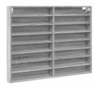 (grey sonoma, 100 x 8.5 x 75 cm) vidaXL Vitrine Cabinet Wall Mounted Cabinet Floating Cabinet Engineered Wood