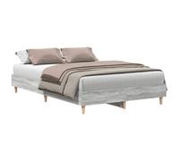 (grey sonoma, 135 x 190 cm) vidaXL Bed Frame No Mattress Black 140x190 cm Engineered Wood