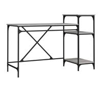 (grey sonoma, 135 x 50 x 90 cm) vidaXL Desk Study Desk Computer Table Office Work Desk Engineered Wood&Iron