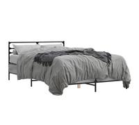 (grey sonoma, 140 x 190 cm) vidaXL Bed Frame Bed Base Grey Sonoma 120x200 cm Engineered Wood and Metal